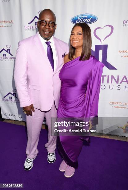 Bobby Brown and Alicia Etheredge-Brown attend the Bobbi Kristina Serenity House 4th Annual Gala on March 04, 2024 in Los Angeles, California.