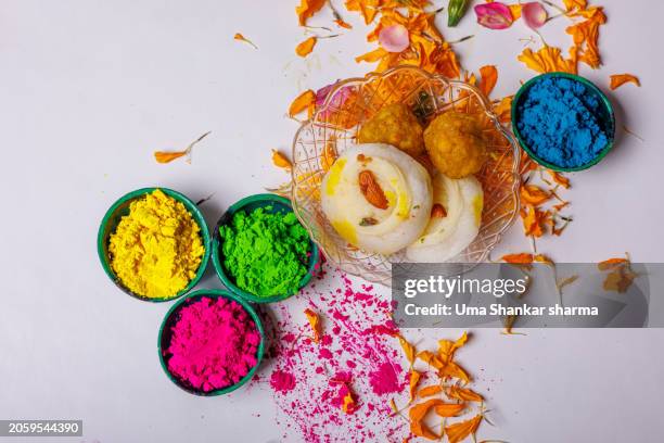 holi special snacks - thandai stock pictures, royalty-free photos & images