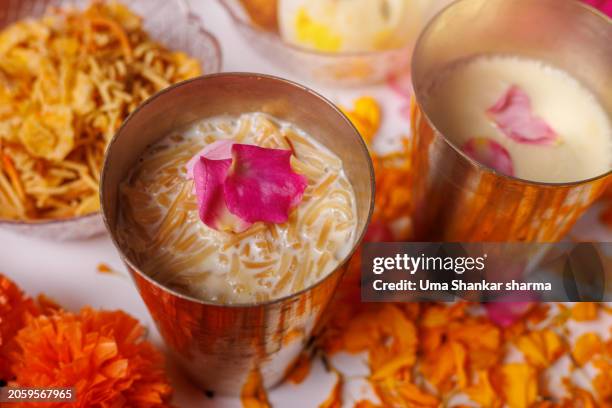 holi special snacks - holi glasses imagens e fotografias de stock