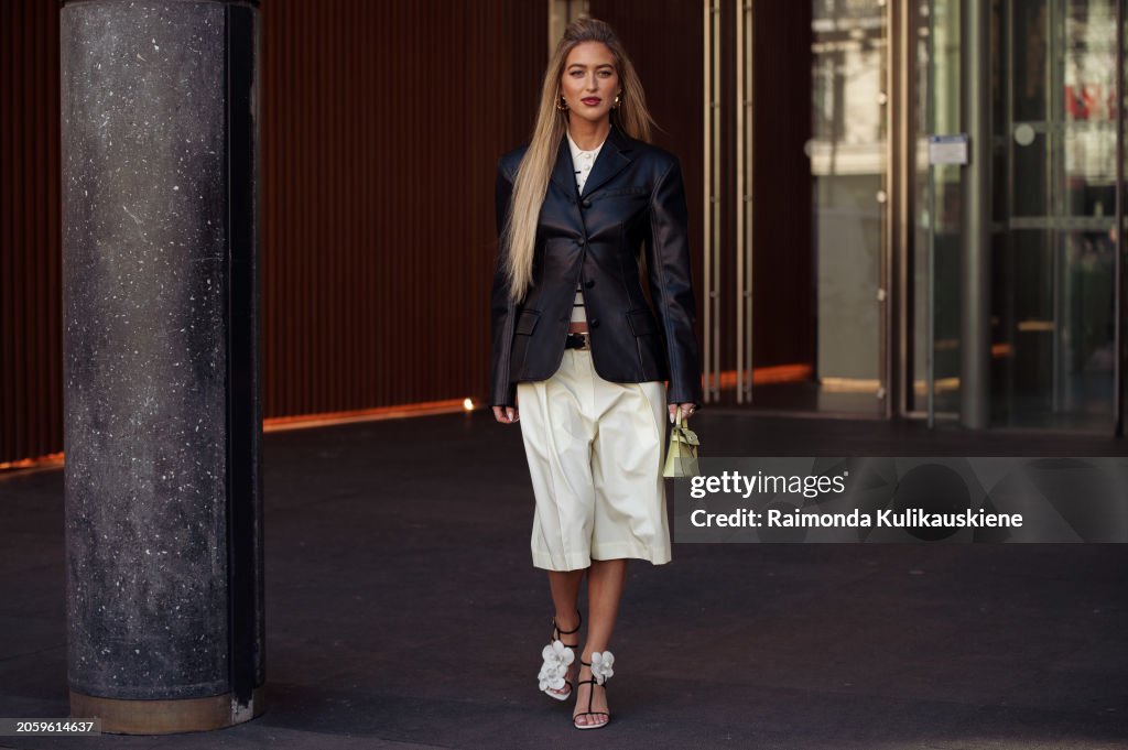 Street Style - Paris Fashion Week - Womenswear Fall/Winter 2024/2025 - Day Eight