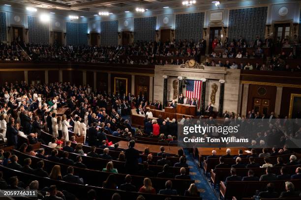 President Joe Biden delivers his State of the Union address in the House Chamber of the U.S. Capitol on Thursday, March 7, 2024.