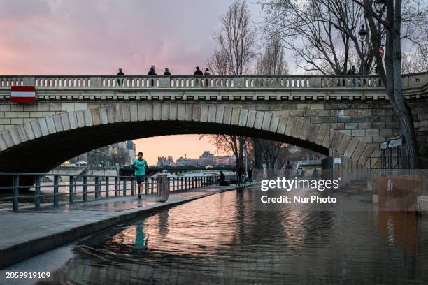 The water level of the River Seine is continuing to rise in Paris, France, on June 3 having overflowed the banks and leading to the closure of some...