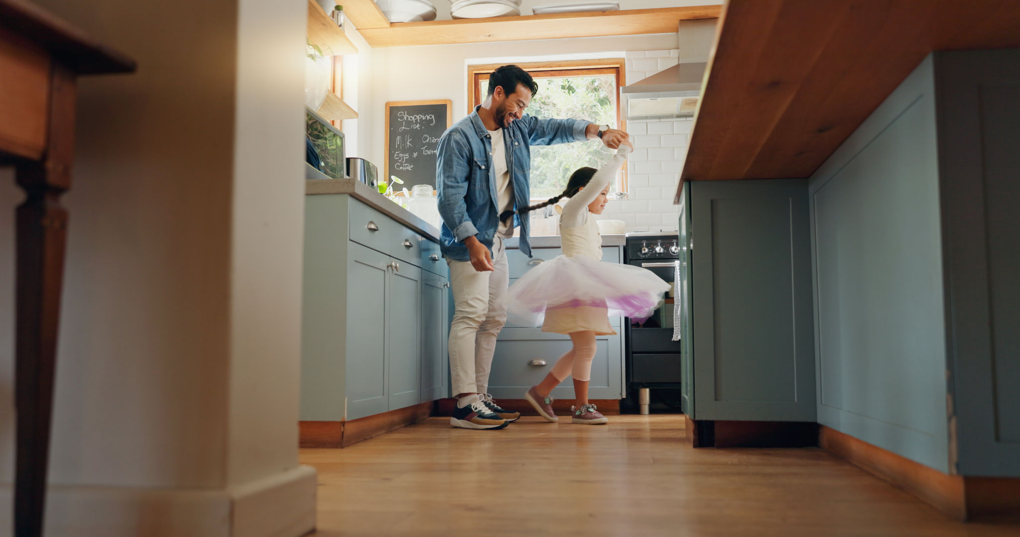 family dancing