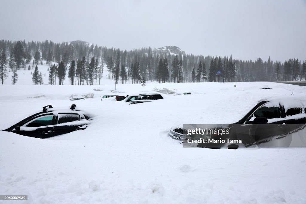 Blizzard Conditions, And Snow Of Up To 12 Feet Expected In California's Sierra Nevada