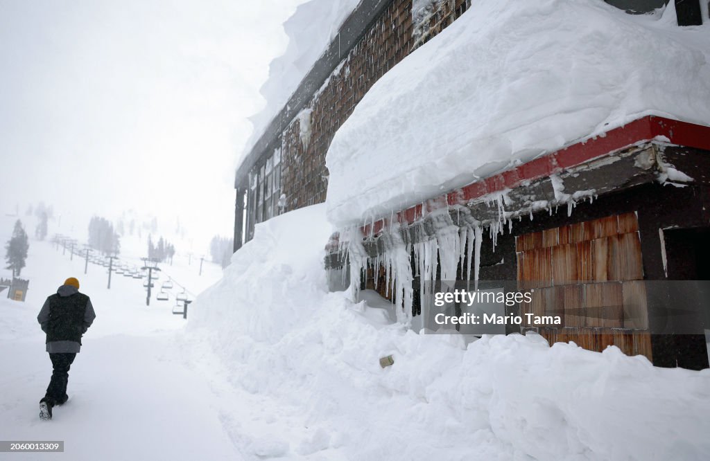 Blizzard Conditions, And Snow Of Up To 12 Feet Expected In California's Sierra Nevada