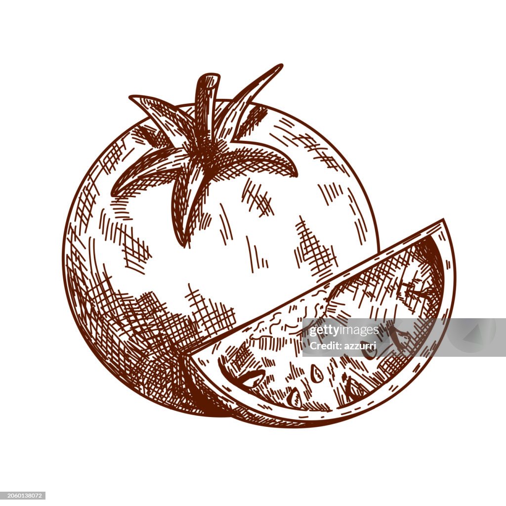 Tomato Hand Drawn Icon