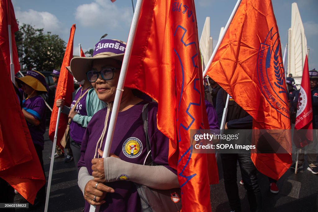 Woman Worker Rights Members of Women workers union take part during the demonstration to ...
