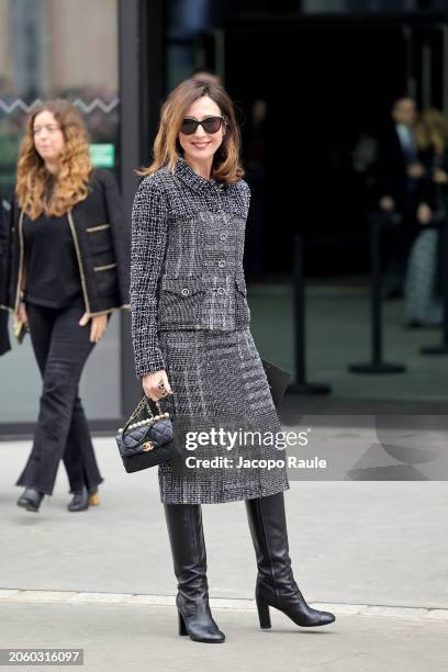 Elsa Zylberstein attends the Chanel Womenswear Fall/Winter 2024-2025 show as part of Paris Fashion Week on March 05, 2024 in Paris, France.