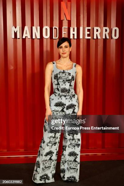 Actress Natalia de Molina poses during the presentation of the series 'Mano de hierro' at the Thompson in Madrid, on March 5 in Madrid, Spain. This...