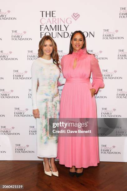 Patricia Caring and Zawe Ashton attend Annabel's and The Caring Family Foundation's International Women's Day 2024 celebration on March 8, 2024 in...