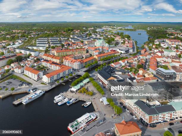 aerial view of strömstad - gemeinde strömstad stock-fotos und bilder
