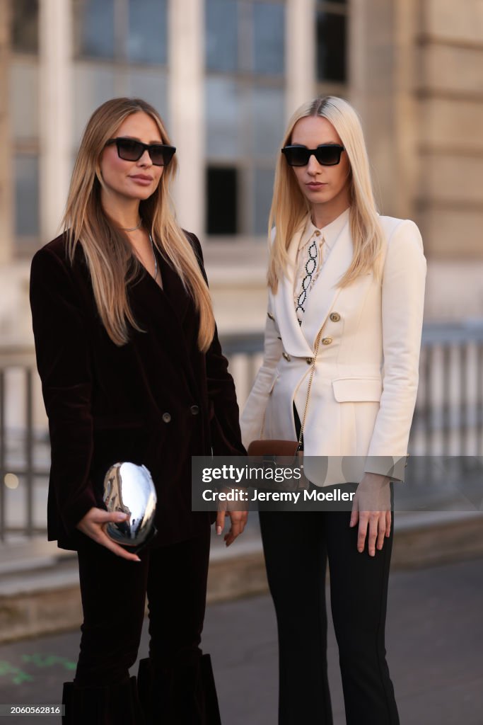 Street Style - Paris Fashion Week - Womenswear Fall/Winter 2024/2025 - Day Eight