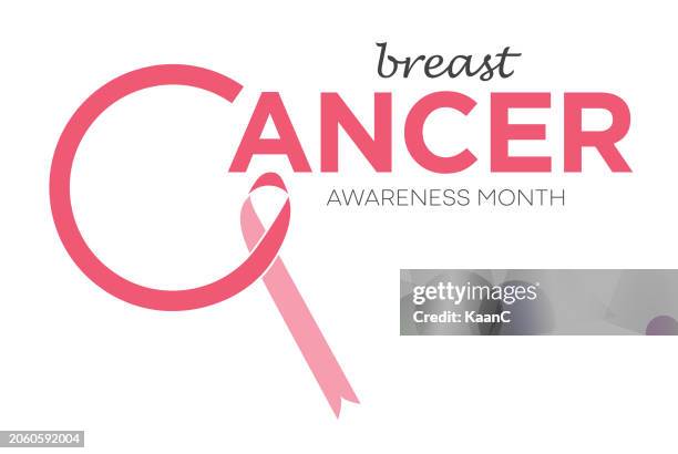 breast cancer. awareness ribbon. ribbon vector stock illustration - brain cancer stock illustrations