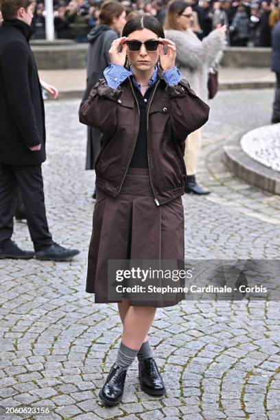 Lorde attends the Miu Miu Womenswear Fall/Winter 2024-2025 show as part of Paris Fashion Week on March 05, 2024 in Paris, France.