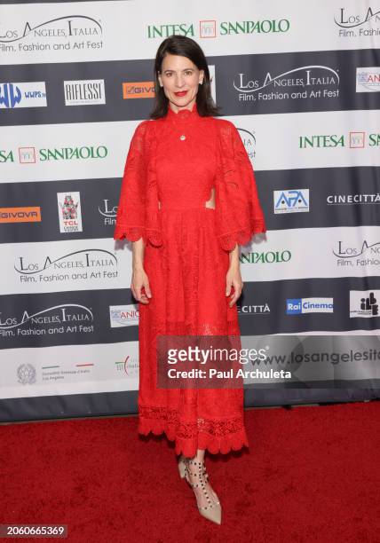 Perrey Reeves attends the Los Angeles Italia Film, Fashion, and Art Festival screening of "The Italians"at TCL Chinese Theatre on March 04, 2024 in...