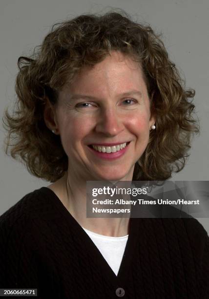 Times Union staff photo by Lori Van Buren -- Times Union employee Cathy Woodruff on February 5, 2004.