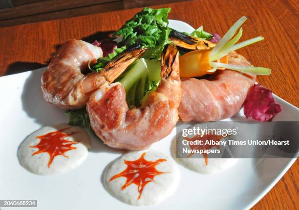 Prosciutto wrapped Shrimp served at the Union Grill @ Saratoga Hilton in Saratoga, NY on December 3, 2009.