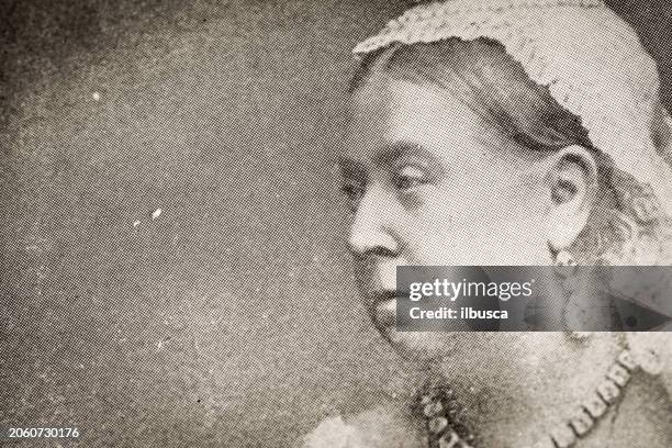 antique photograph: queen victoria - queen victoria stock illustrations