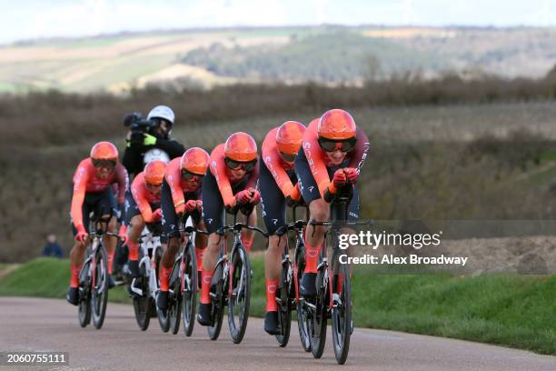 General view of Egan Bernal of Colombia, Jonathan Castroviejo of Spain, Laurens De Plus of Belgium, Omar Fraile of Spain, Carlos Rodriguez of Spain,...