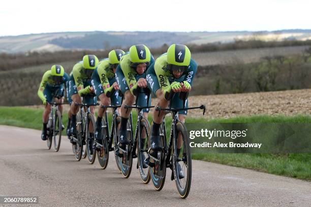 General view of Primoz Roglic of Slovenia, Nico Denz of Germany, Marco Haller of Austria, Bob Jungels of Luxembourg, Matteo Sobrero of Italy, Danny...