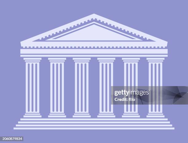 ilustraciones, imágenes clip art, dibujos animados e iconos de stock de columnas arquitectónicas de la fachada del edificio del colegio del banco de la universidad de la corte suprema - columna-arquitectónica