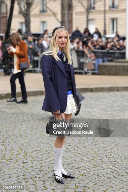 Leonie Hanne attends the Miu Miu Womenswear Fall/Winter 2024-2025 show as part of Paris Fashion Week on March 05, 2024 in Paris, France.