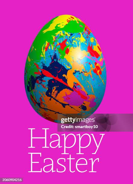 easter egg greeting - kick start vector stock illustrations