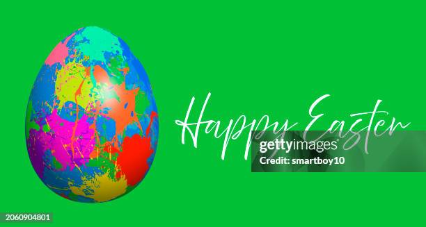 easter egg greeting - kick start vector stock illustrations