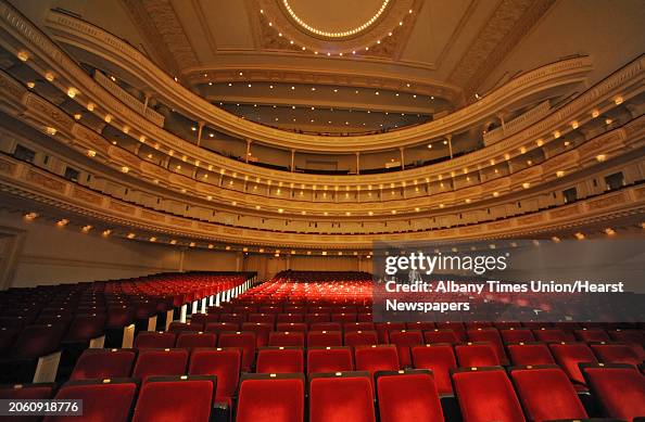 Interior of Carnegie Hall in NEW YORK where the Albany Symphony... News ...