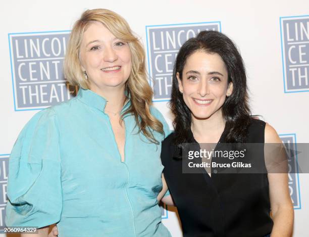 Playwright Heidi Schreck and Director Lila Neugebauer pose during the Lincoln Center Theater revival of "Uncle Vanya" cast meet & greet at The...
