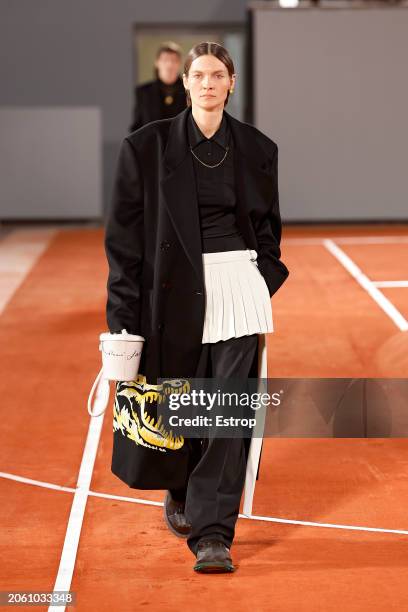 Model walks the runway during the Lacoste Womenswear Fall/Winter 2024-2025 show as part of Paris Fashion Week on March 5, 2024 in Paris, France.