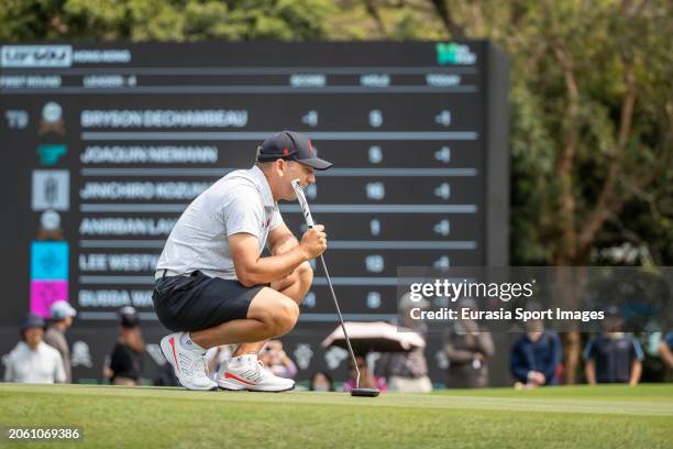 Sergio Garcia of Spain ponders his next move during day one of the LIV Golf Invitational - Hong Kong at The Hong Kong Golf Club on March 8, 2024 in...