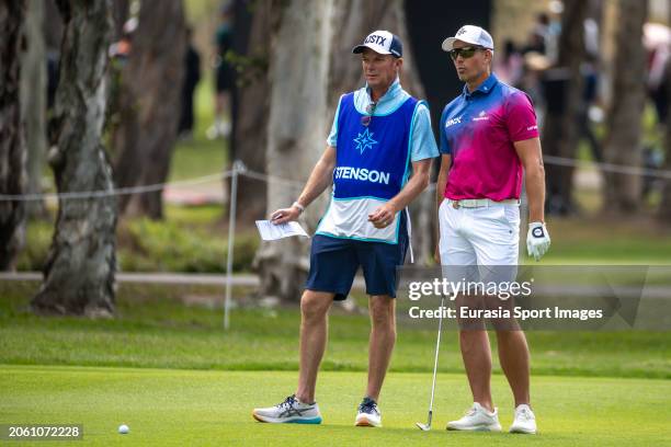 Henrik Stenson of Sweden reacts during day one of the LIV Golf Invitational - Hong Kong at The Hong Kong Golf Club on March 8, 2024 in Hong Kong,...