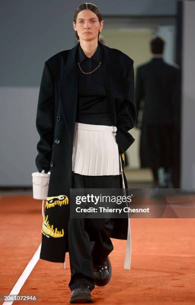 Model walks the runway during the Lacoste Womenswear Fall/Winter 2024-2025 show as part of Paris Fashion Week on March 05, 2024 in Paris, France.