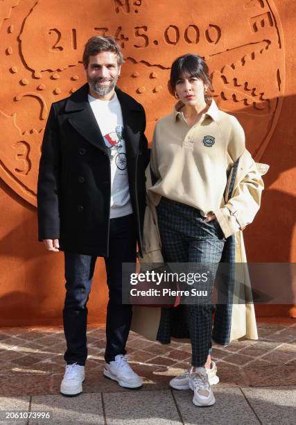 Nolwenn Leroy and Arnaud Clément attend the Lacoste Womenswear Fall/Winter 2024-2025 show as part of Paris Fashion Week on March 05, 2024 in Paris,...