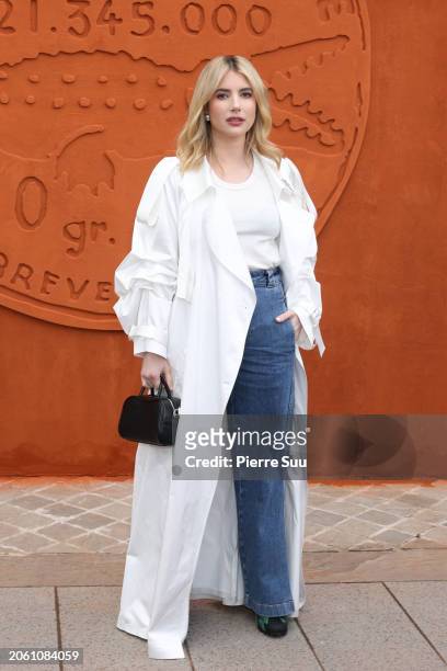 Emma Roberts attends the Lacoste Womenswear Fall/Winter 2024-2025 show as part of Paris Fashion Week on March 05, 2024 in Paris, France.