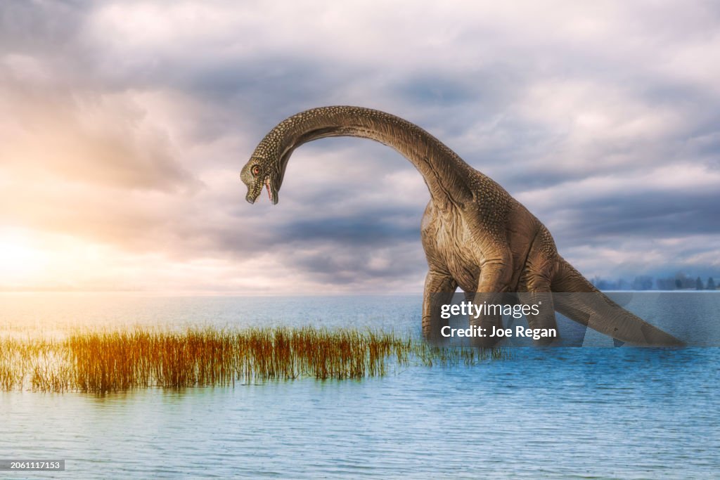 Dinosaur in Lake
