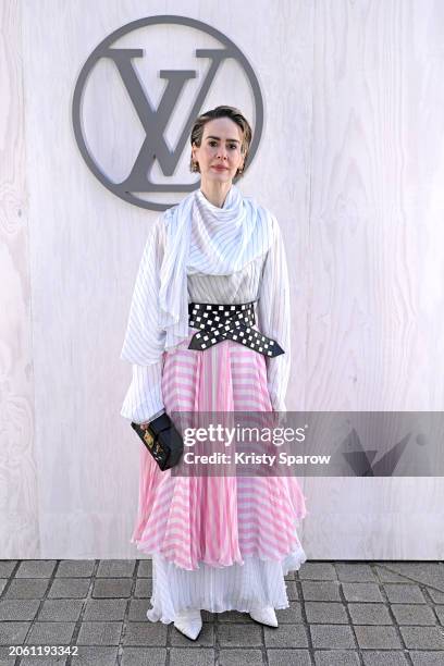Sarah Paulson attends the Louis Vuitton Womenswear Fall/Winter 2024-2025 show as part of Paris Fashion Week on March 05, 2024 in Paris, France.