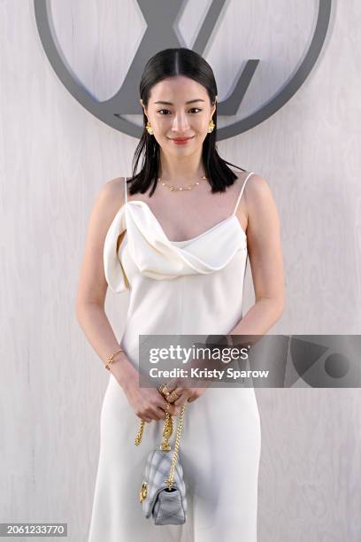 Suzu Hirose attends the Louis Vuitton Womenswear Fall/Winter 2024-2025 show as part of Paris Fashion Week on March 05, 2024 in Paris, France.