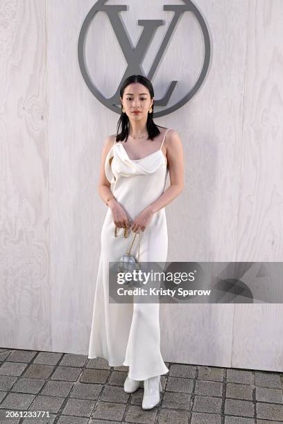 Suzu Hirose attends the Louis Vuitton Womenswear Fall/Winter 2024-2025 show as part of Paris Fashion Week on March 05, 2024 in Paris, France.