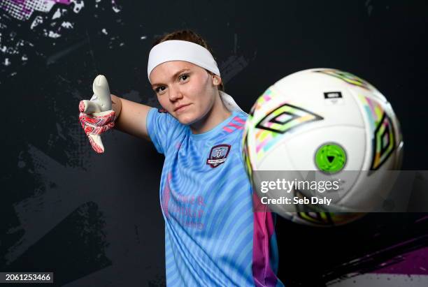 Galway , Ireland - 6 March 2024; Kaylee Hammer during a Galway United FC squad portrait session at The Galmont Hotel in Galway.