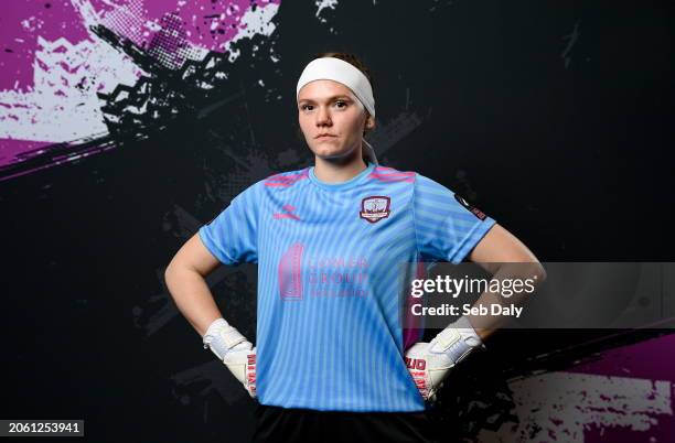 Galway , Ireland - 6 March 2024; Kaylee Hammer during a Galway United FC squad portrait session at The Galmont Hotel in Galway.