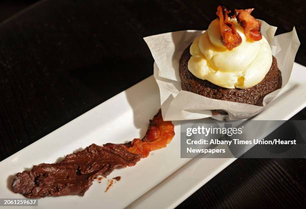 The Chocolate Stout Cupcake with bacon buttercream at the Henry Street Taproom on Monday Feb. 25, 2013 in Saratoga Springs, N.Y.