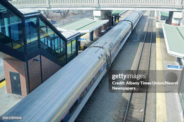 Last boarding call is made for a southbound train to leave the Albany- Rensselaer Train Station on Monday, April 8, 2013 in Rensselaer, N.Y. Metro...