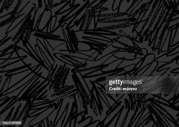seamless black scribbles background - grey black background stock illustrations