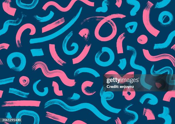 Fun Abstract Brush Stroke Pattern Vector High-Res Vector Graphic ...