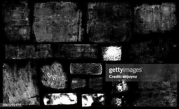 white grunge textures and messy paint marks - metal grate texture stock illustrations