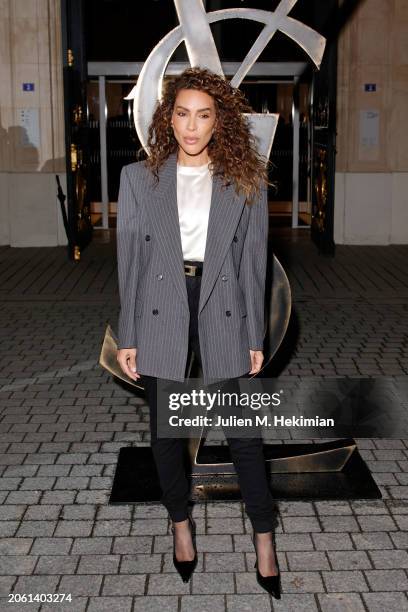 Ines Rau attends the Saint Laurent Men Collection Fall/Winter 2024-2025 as part of Paris Fashion Week on March 05, 2024 in Paris, France.