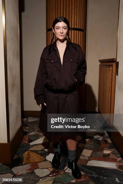 Lorde attends the after show of the Miu Miu Womenswear Fall/Winter 2024-2025 show as part of Paris Fashion Week on March 05, 2024 in Paris, France.