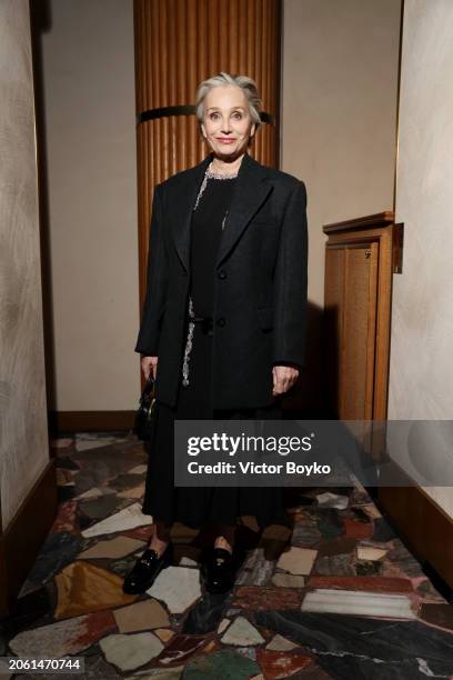 Kristin Scott Thomas attends the after show of the Miu Miu Womenswear Fall/Winter 2024-2025 show as part of Paris Fashion Week on March 05, 2024 in...